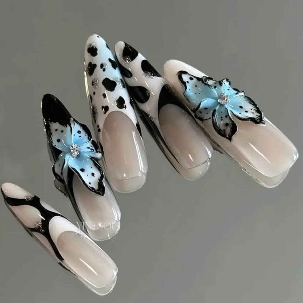Handmade Press-on Nails/3D/Long nails/Elegant nails/custom nails